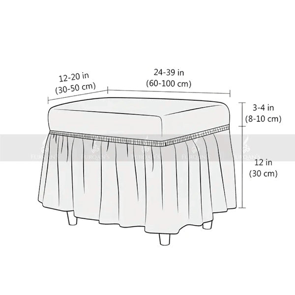 Rectangle Frill Style Bedroom Puffy Cover (Maroon Color)