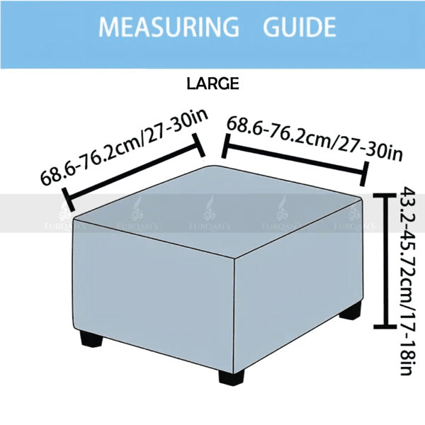Square Bubble Stuff Fitted Stool Cover (Brown Color)