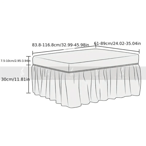 Square Bubble Stuff Frill Style Puffy Cover (Blue Color)