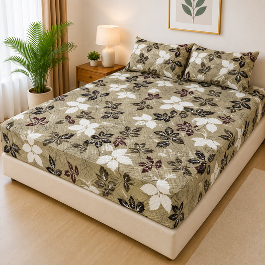 Printed 3 Piece's Quilted Bedsheets Set ( 1 00% Waterproof) New Arrivals! Luxury Bedsheet tm-0022