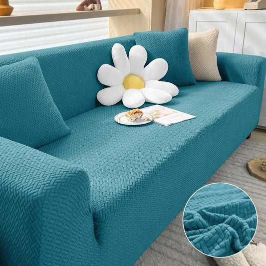 Stripe Jacquard Sofa Cover Zink