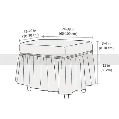Rectangle Frill Style Bedroom Puffy Cover (Copper Color)