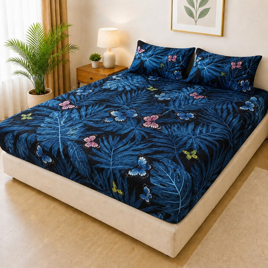 Printed 3 Piece's Quilted Bedsheets Set (100% Waterproof) New Arrivals! Luxury Bedsheet tm-0004