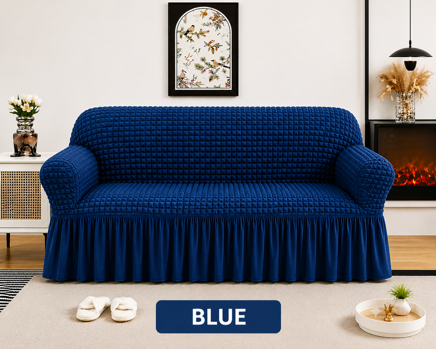 Frill Style Bubble Stuff Sofa Cover